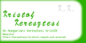 kristof keresztesi business card